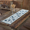 Botanical Blue Table Runner – 12x48 Floral Farmhouse Accent