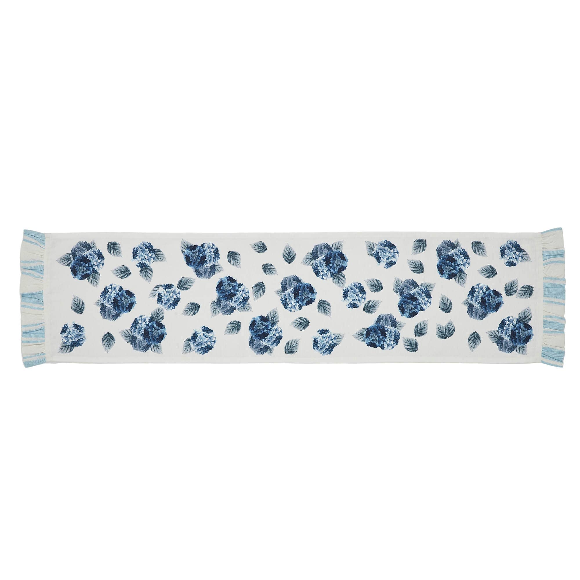 Botanical Blue Table Runner – 12x48 Floral Farmhouse Accent